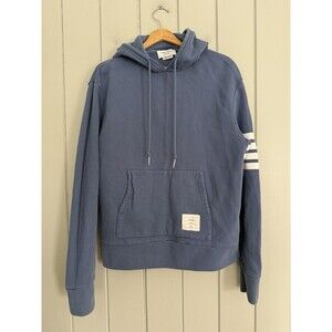 Thom Browne Stripe Loopback Hoodie Sweatshirt  3 L Large Blue Japan Pullover